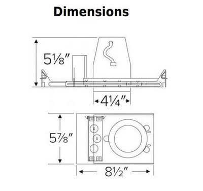 ELCO Lighting EL49LDICAS 12W 4" New Construction Shallow Housing - Black Finish - Sonic Electric