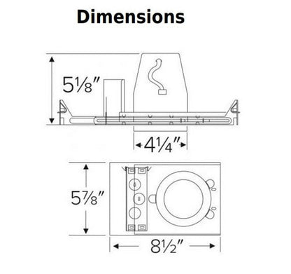ELCO Lighting EL49LDICAS 12W 4" New Construction Shallow Housing - Black Finish - Sonic Electric