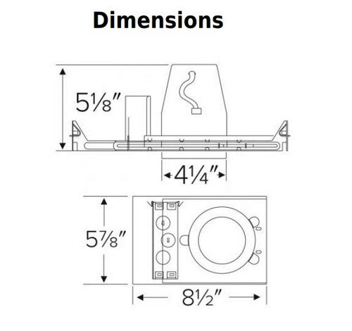 ELCO Lighting EL49LDICAS 12W 4" New Construction Shallow Housing - Black Finish - Sonic Electric