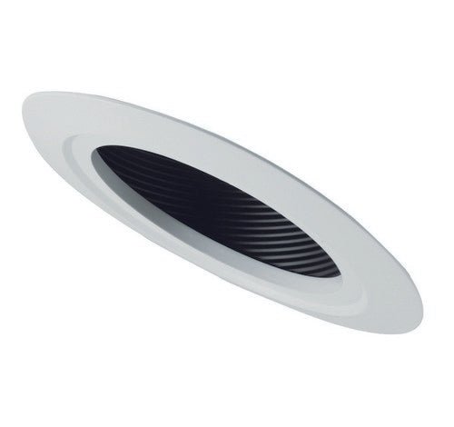 ELCO Lighting EL550B 5" Sloped Baffle Trim Black with White Ring - Sonic Electric