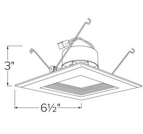 ELCO Lighting EL55230W 15W 5 Inch Square LED Reflector Insert 3000K, 1100lm - White Finish - Sonic Electric