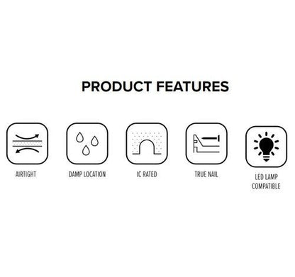 ELCO Lighting EL5FICA 75W 5" IC Airtight New Construction 2 - Hour Fire Rated Housing - Sonic Electric
