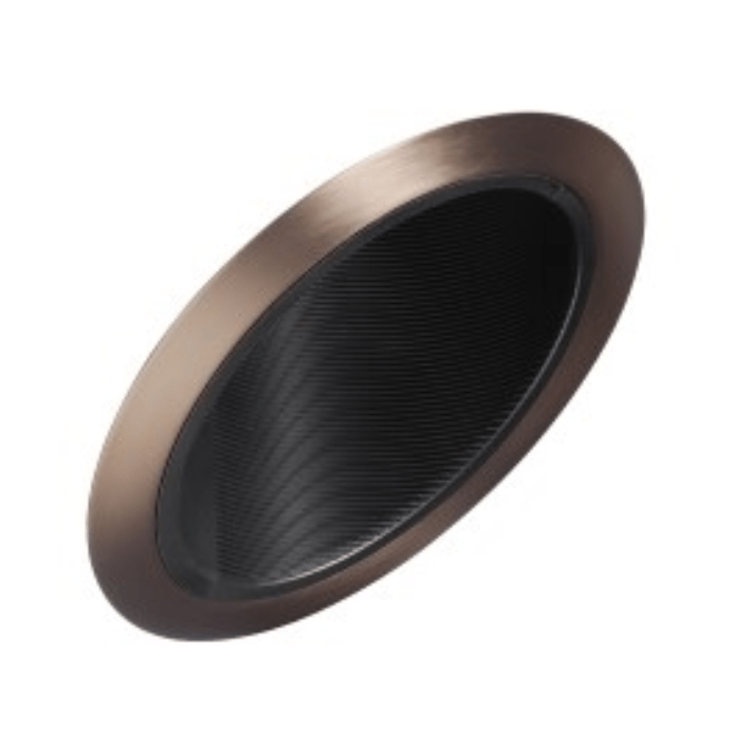 Elco Lighting EL603BZ 6" Super Sloped Baffle with PAR30 Gimbal Trim, 75W Max. PAR30 - Bronze Finish - Sonic Electric