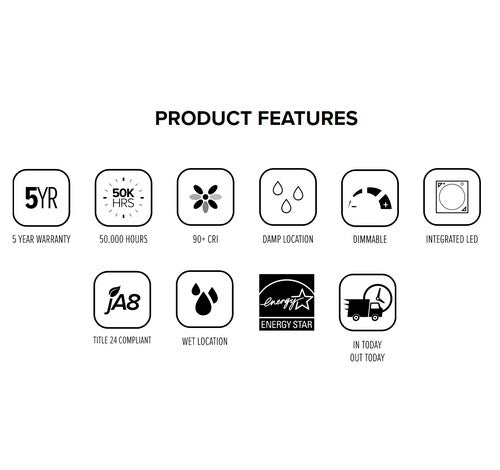ELCO Lighting EL61140W 5" or 6" Round LED Baffle Insert 4000K, 1100lm - White Finish - Sonic Electric