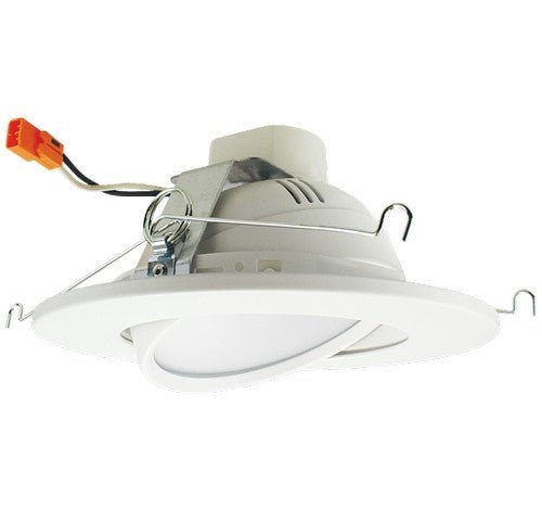 ELCO Lighting EL61327W 17W 6" Adjustable LED Gimbal Insert Recessed Lighting Trim 2700K - White Finish - Sonic Electric