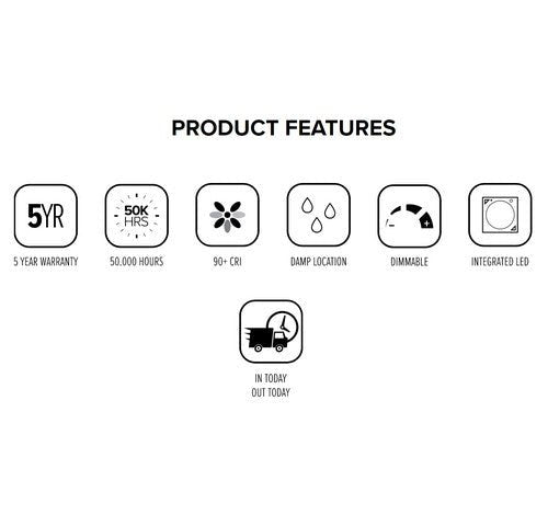 ELCO Lighting EL61327W 17W 6" Adjustable LED Gimbal Insert Recessed Lighting Trim 2700K - White Finish - Sonic Electric