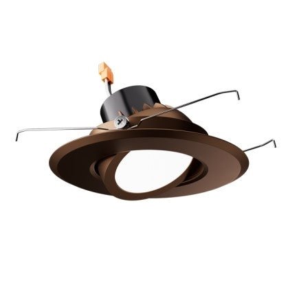 Elco Lighting EL613CT5BZ 6" Round LED Adjustable Gimbal Insert with 5 - CCT Switch 13W, 120V, 60 Deg Beam - Bronze Finish - Sonic Electric
