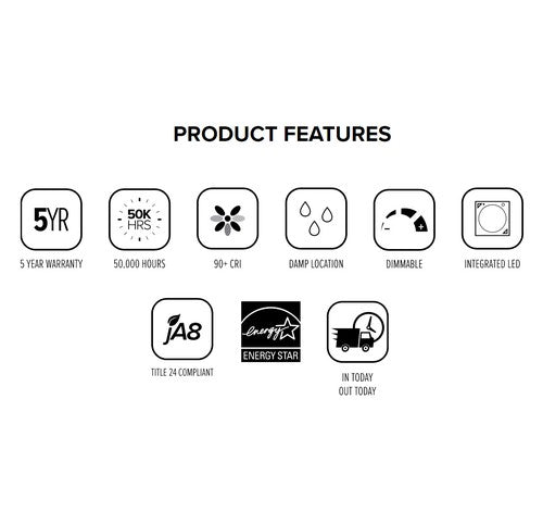 ELCO Lighting EL61535BZ 12W 5" or 6" Round LED Insert Reflector Recessed Lighting Trim 3500K - Bronze Finish - Sonic Electric