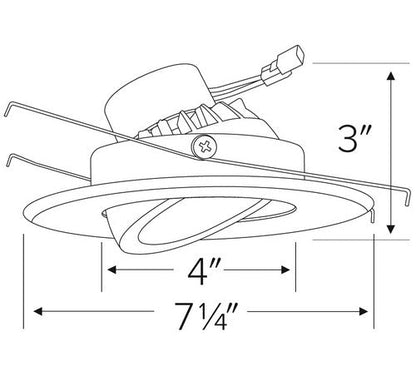 ELCO Lighting EL616CT3W 13W 5" or 6" Round LED Adjustable Gimbal Insert 1000lm - White Finish - Sonic Electric