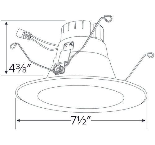 ELCO Lighting EL62535H 14W 5 Inch or 6 Inch Round LED Deep Reflector Insert 3500K 1000lm - Sonic Electric