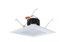 ELCO Lighting EL66130W 16W 6" LED Square Insert Baffle Recessed Lighting Trim 1200lm - White Finish - Sonic Electric