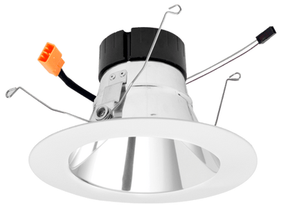 ELCO Lighting EL69530DCW 6 Inch 0 - 10V LED Inserts 3000K 1350lm Chrome with White Ring Finish - Sonic Electric