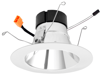 ELCO Lighting EL69535DCW 6 Inch 0 - 10V LED Inserts 3500K 1425lm Chrome with White Ring Finish - Sonic Electric