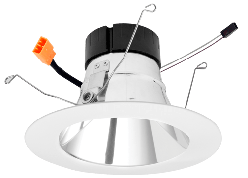 ELCO Lighting EL69535DCW 6 Inch 0 - 10V LED Inserts 3500K 1425lm Chrome with White Ring Finish - Sonic Electric