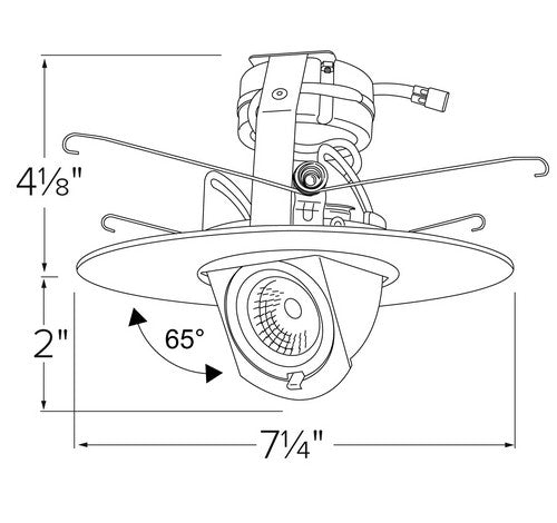 ELCO Lighting EL69727B 12.6W 6 Inch LED Adjustable Pull - Down Insert 2700K - Black Finish - Sonic Electric