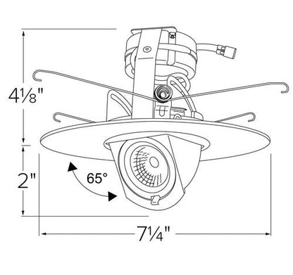 ELCO Lighting EL69727W 12.6W 6" LED Adjustable Pull - Down Insert 2700K - White Finish - Sonic Electric