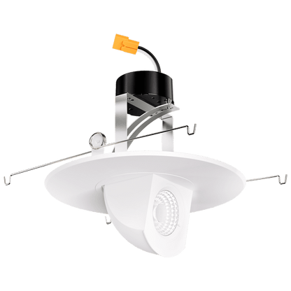 Elco Lighting EL697CT5B2 6" Round LED Adjustable Pull - Down Insert w/5 - CCT Switch, 11W, 950lm, Triac/ELV Dimmable, CRI 90+, 120V, Damp Rated - Black Finish - Sonic Electric