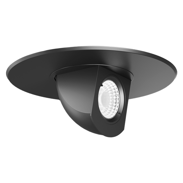 Elco Lighting EL697CT5B2 6" Round LED Adjustable Pull - Down Insert w/5 - CCT Switch, 11W, 950lm, Triac/ELV Dimmable, CRI 90+, 120V, Damp Rated - Black Finish - Sonic Electric