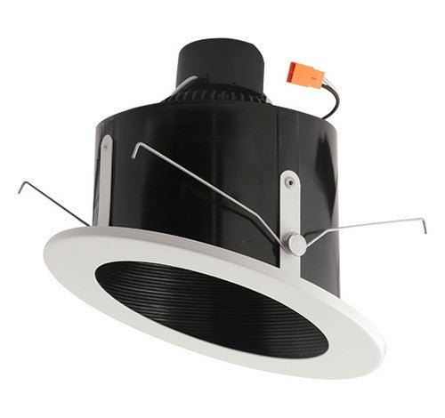 ELCO Lighting EL71327B 15W 6" Sloped Ceiling LED Baffle Insert 2700K, 1050lm - Black with White Ring Finish - Sonic Electric