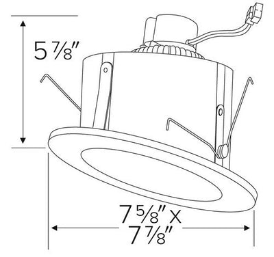 ELCO Lighting EL71530W 15W 6" Sloped Ceiling LED Reflector Inserts 3000K, 1050lm - White Finish - Sonic Electric