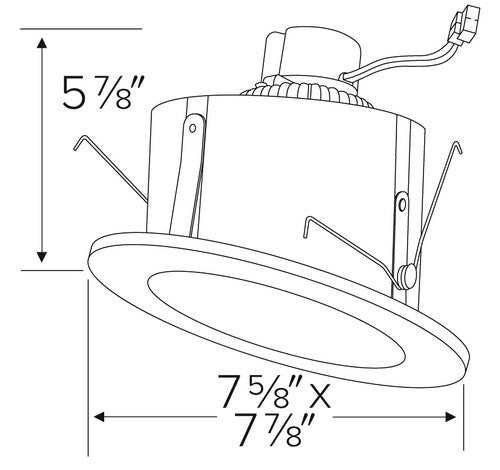 ELCO Lighting EL71530W 15W 6" Sloped Ceiling LED Reflector Inserts 3000K, 1050lm - White Finish - Sonic Electric