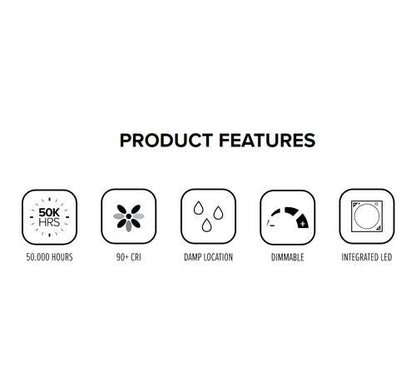 ELCO Lighting EL76127W 15W 6" Super Sloped Ceiling LED Reflector Inserts 2700K, 1050lm - White Finish - Sonic Electric