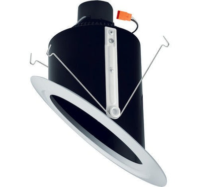 ELCO Lighting EL76230B 18W 6" Super Sloped Ceiling LED Reflector Inserts 3000K, 1200lm - Black Finish