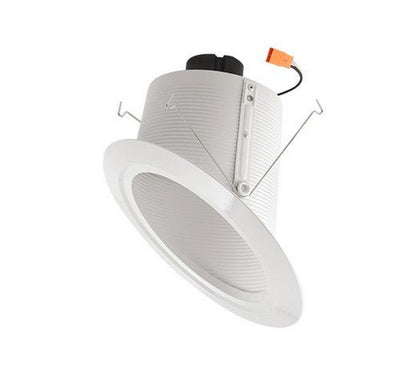 ELCO Lighting EL76327W 15W 6" Super Sloped Ceiling LED Baffle Inserts 2700K, 1050lm - White Finish