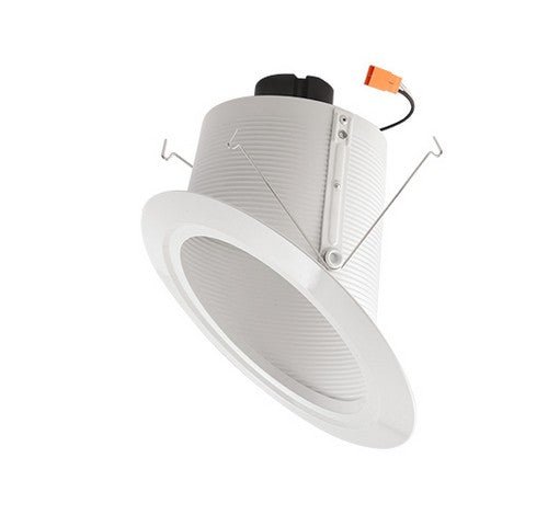 ELCO Lighting EL76430W 18W 6" Super Sloped Ceiling LED Baffle Inserts 3000K, 1200lm - White Finish - Sonic Electric