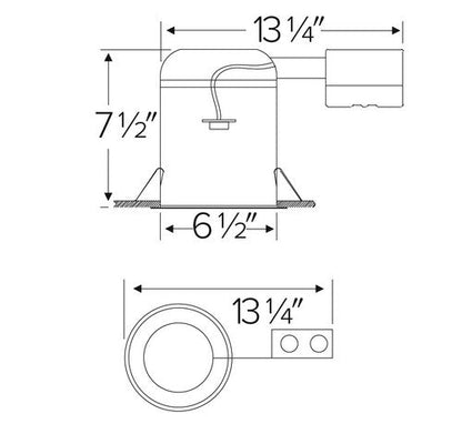 ELCO Lighting EL7RLV 75W 6" Low Voltage Remodel Housing - White Finish - Sonic Electric