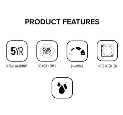 Elco Lighting EL881CT3W 19W 8" Square LED Retrofit Insert 3 CCT - White Finish - Sonic Electric