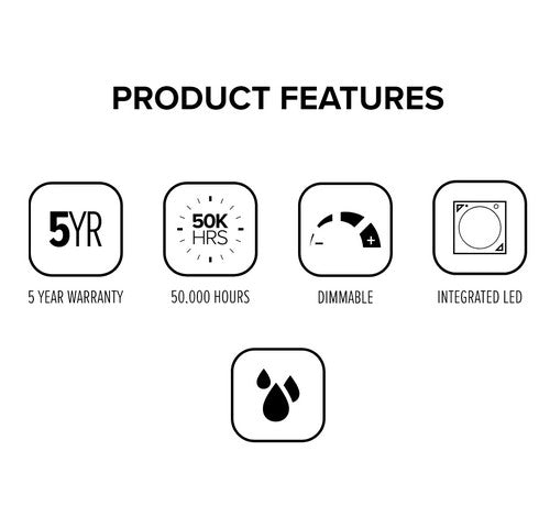 Elco Lighting EL881CT3W 19W 8" Square LED Retrofit Insert 3 CCT - White Finish - Sonic Electric