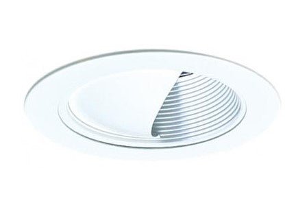 ELCO Lighting EL992KW 4" Wall Wash Baffle Trim With Socket Bracket - White Finish - Sonic Electric