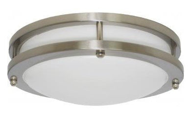 ELCO Lighting ELD11030W Darby LED Standard Lumen Decorative Flush Mount Lights 10 Inch 14W 3000K 1050lm 120V - Nickel Finish