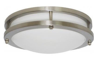 ELCO Lighting ELD11440W Darby LED Standard Lumen Decorative Flush Mount Lights 14 Inch 22W 4000K 1750lm 120V - Nickel Finish - Sonic Electric