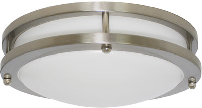 ELCO Lighting ELD21640W Darby LED High Lumen Decorative Flush Mount Lights 16 Inch 30W 4000K 2100lm 120V - Nickel Finish