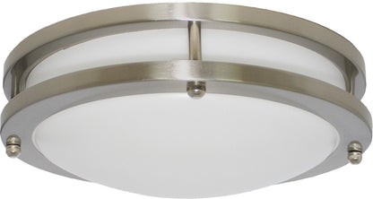 ELCO Lighting ELD21640W Darby LED High Lumen Decorative Flush Mount Lights 16 Inch 30W 4000K 2100lm 120V - Nickel Finish - Sonic Electric