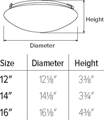 ELCO Lighting ELD32230W Dustin LED High Lumen Decorative Flush Mount Lights 12" 22W 3000K 1550lm - White Finish - Sonic Electric