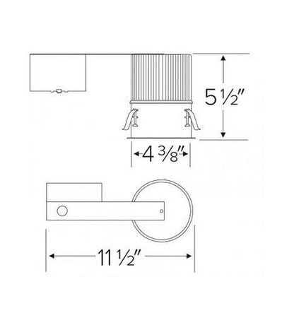 ELCO Lighting ELDR47ICA Mahogany System 4 Inch LED Remodel IC Airtight Housing 1200lm 2700K - Sonic Electric