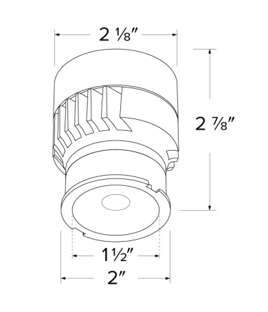 Elco Lighting ELK0827 - 24 Koto LED Module, 2700K, 800lm, 24V DC, Beam Angle 25° 38° 60° - Black Finish - Sonic Electric
