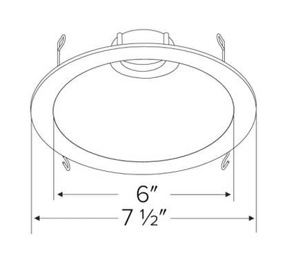 Elco Lighting ELK6429BB 6" Pex Round Adjustable Reflector for Koto Module - Black Finish - Sonic Electric