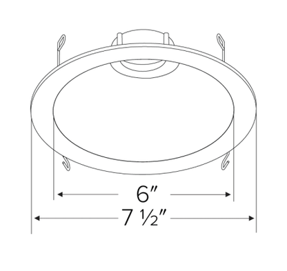 Elco Lighting ELK6429W 6" Pex Round Adjustable Reflector for Koto Module - White Finish - Sonic Electric