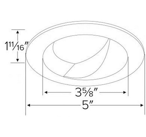 ELCO Lighting ELL4815W Unique 4" Diecast Round Wall Wash Trim - White Finish - Sonic Electric