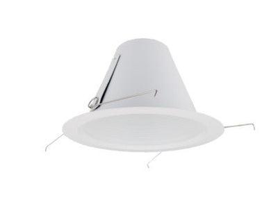 ELCO Lighting ELM305W 6 Inches Shallow Airtight Baffle with Torsion Springs Trim - White Finish