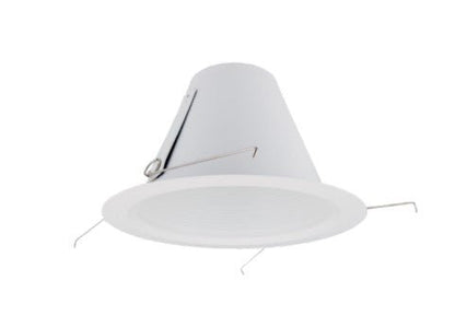 ELCO Lighting ELM305W 6 Inches Shallow Airtight Baffle with Torsion Springs Trim - White Finish - Sonic Electric