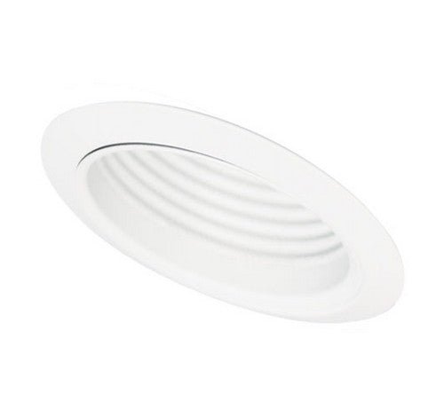 ELCO Lighting ELM531KW 5" Sloped Adjustable Baffle with Socket Bracket Trim - White Finish - Sonic Electric