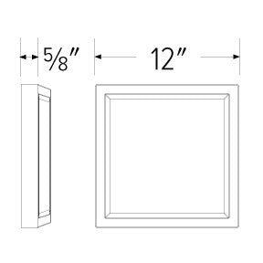 ELCO Lighting ELSP2230B 12 Inch Square Sky Panel 3000K 1450lm 120V - Black Finish - Sonic Electric