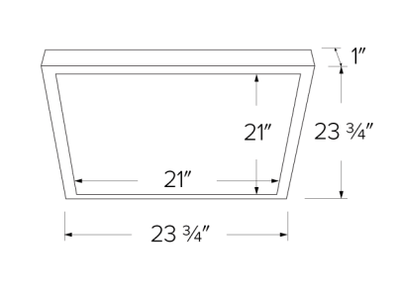 Elco Lighting ELSP2424CT3W 24"x24" Sky Panel with 3 - CCT Switch, 4000lm - White Finish - Sonic Electric