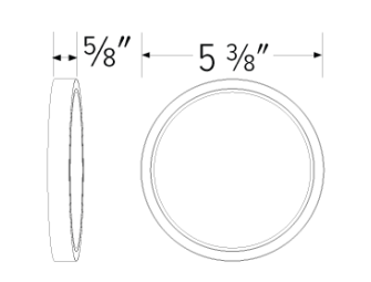 Elco Lighting ELSP43CT5W 4" Round Sky Panel, 600lm - White Finish - Sonic Electric
