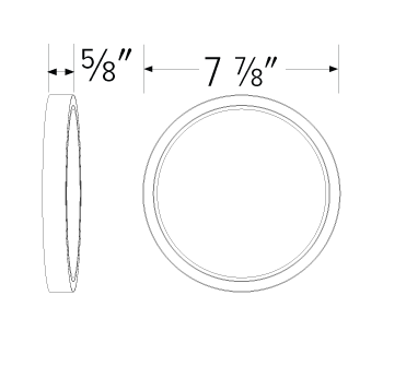 Elco Lighting ELSP63CT5W 6" Round Sky Panel, 900lm - White Finish - Sonic Electric
